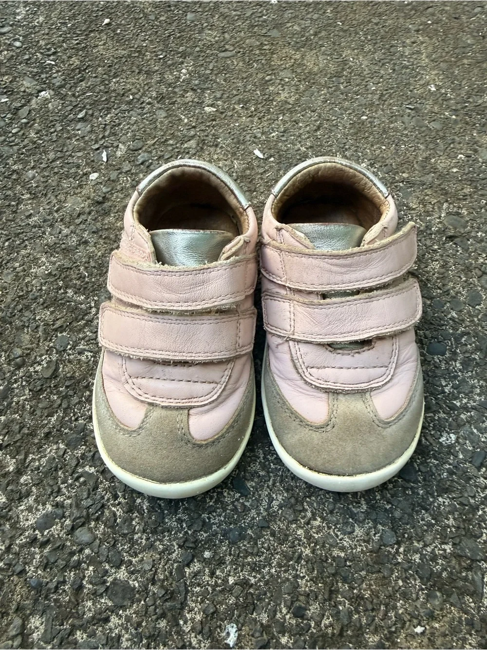 Old Soles Little Girls‎ Light Pink and Tan Velcro Sneakers